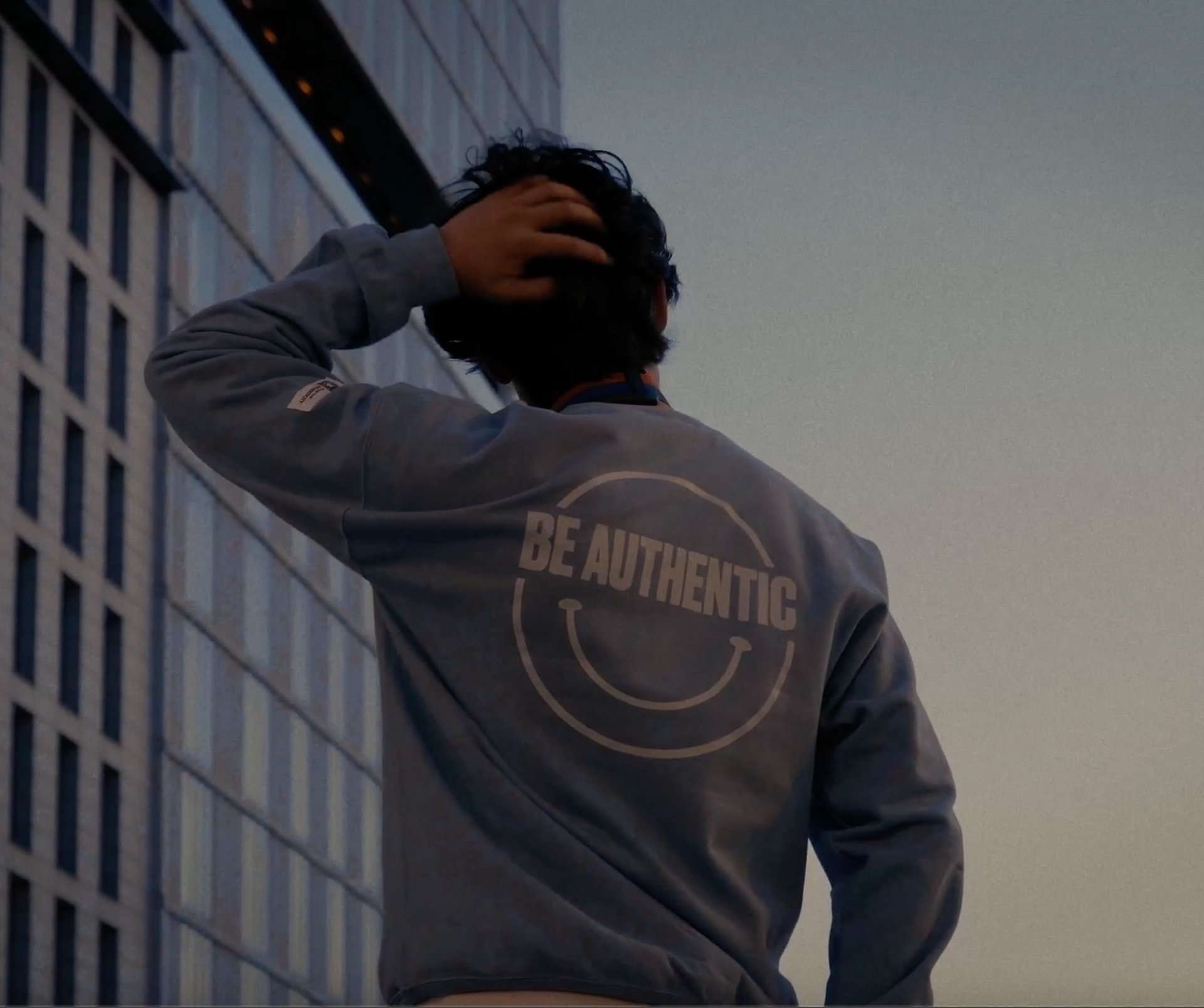 Sudadera "Smile" Stone Blue