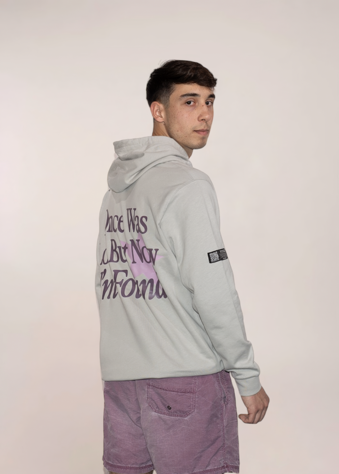 Hoodie "Found" Moondust Grey