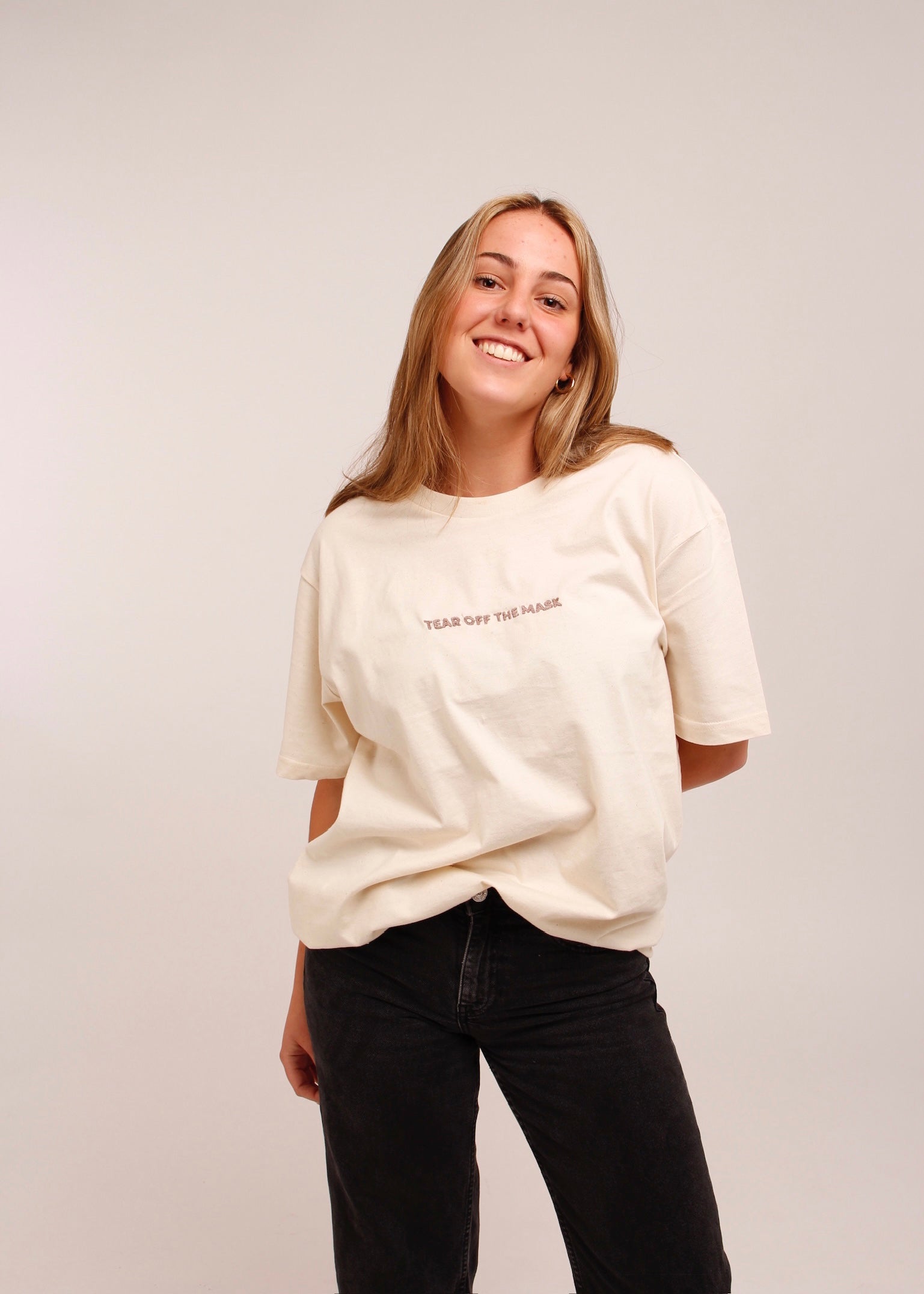 Camiseta "Tear off the Mask" Natural Row