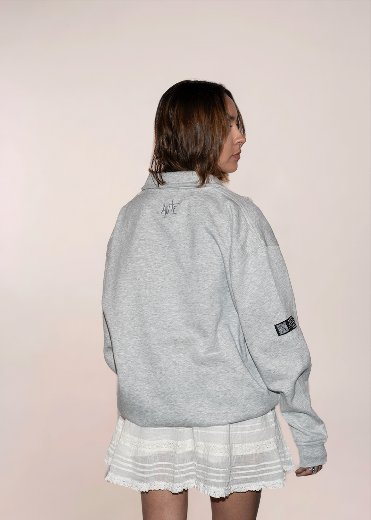 Halfzip "Seekers" Marbled Grey