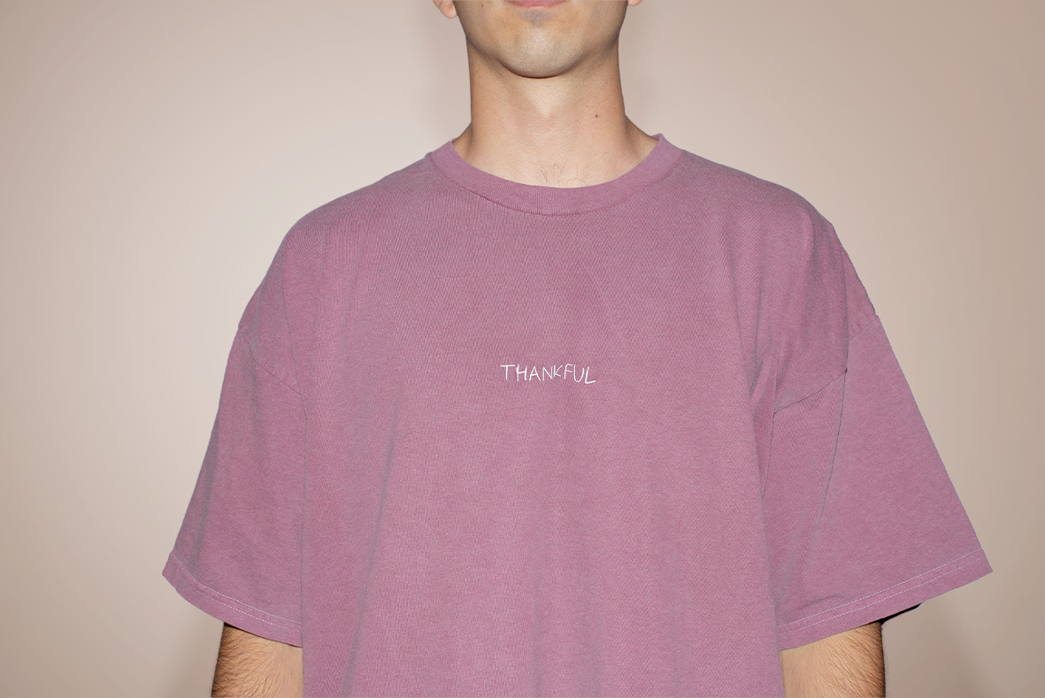 Camiseta "Thankful" Burgundy