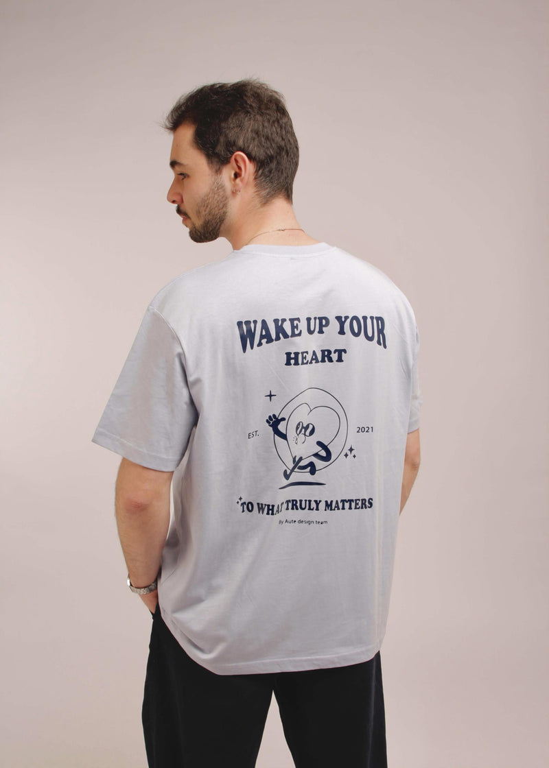 Camiseta "Wake up your heart" Serene Blue