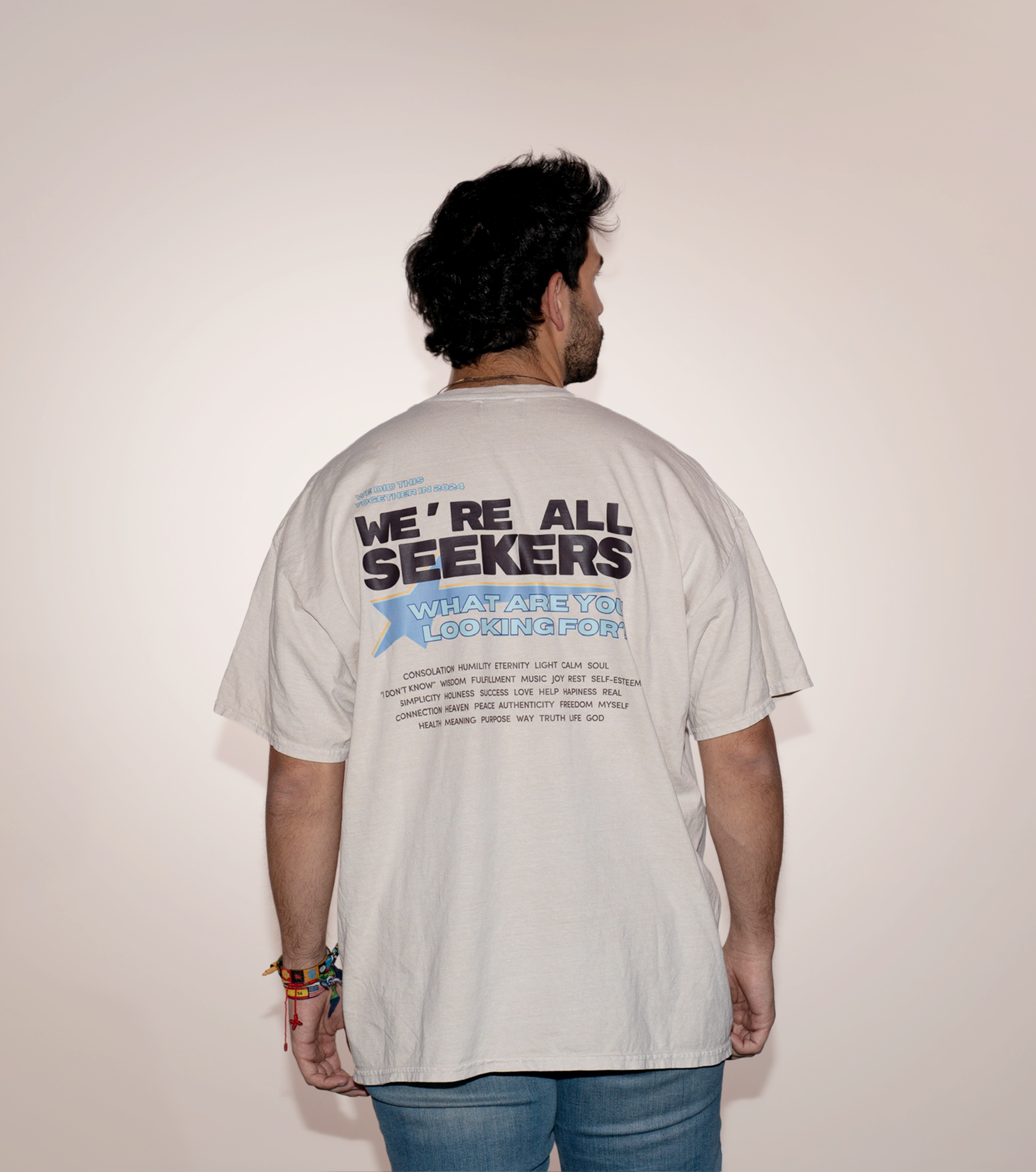 Camiseta "Seekers" Beige
